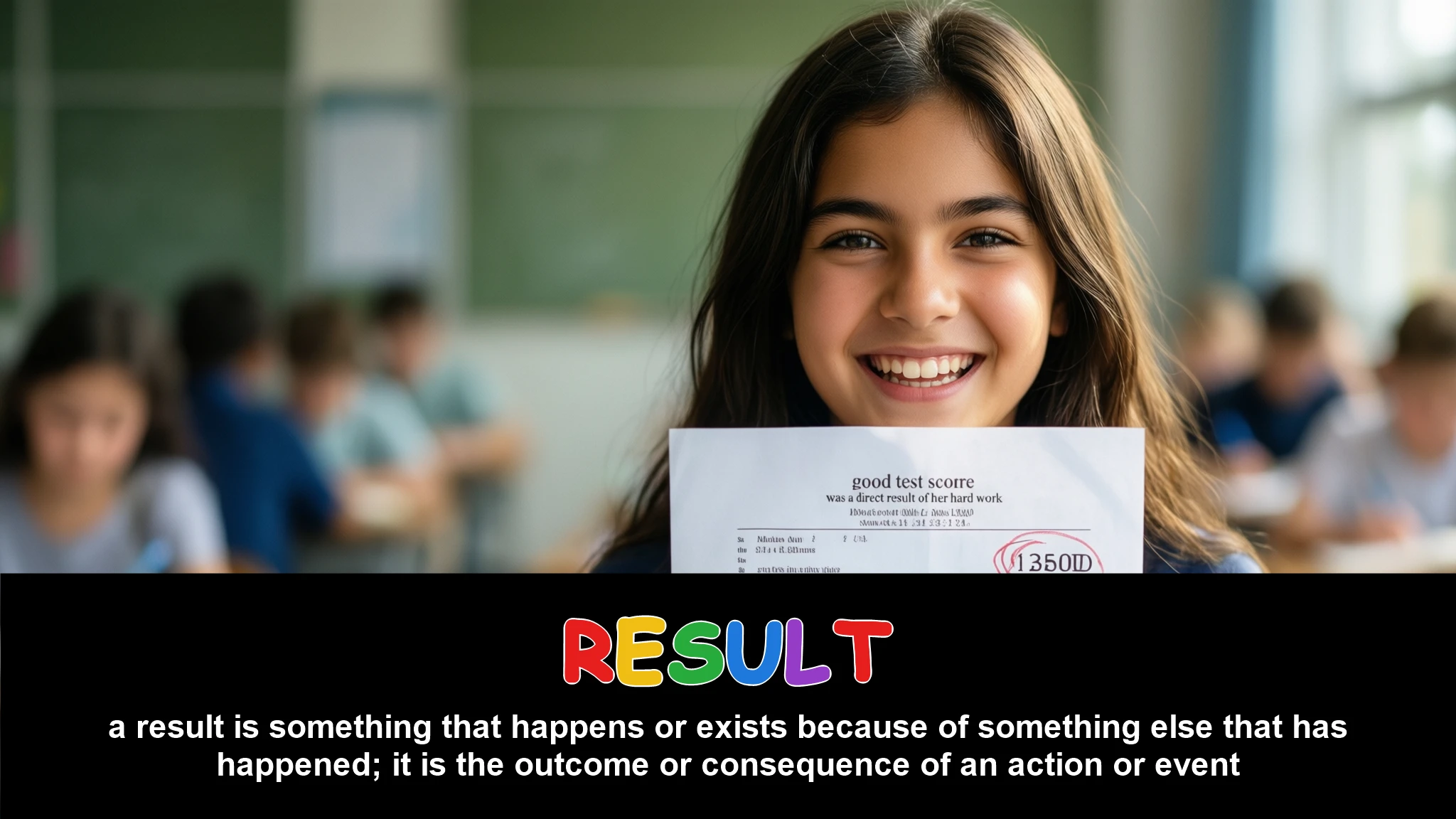 English Illustration for result